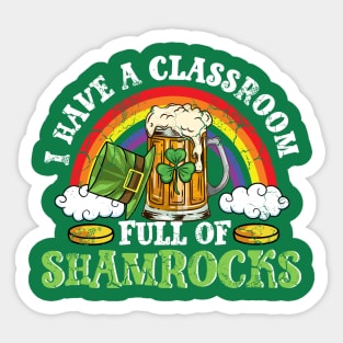 Teacher Classroom Full Of Shamrocks St Patricks Day Sticker